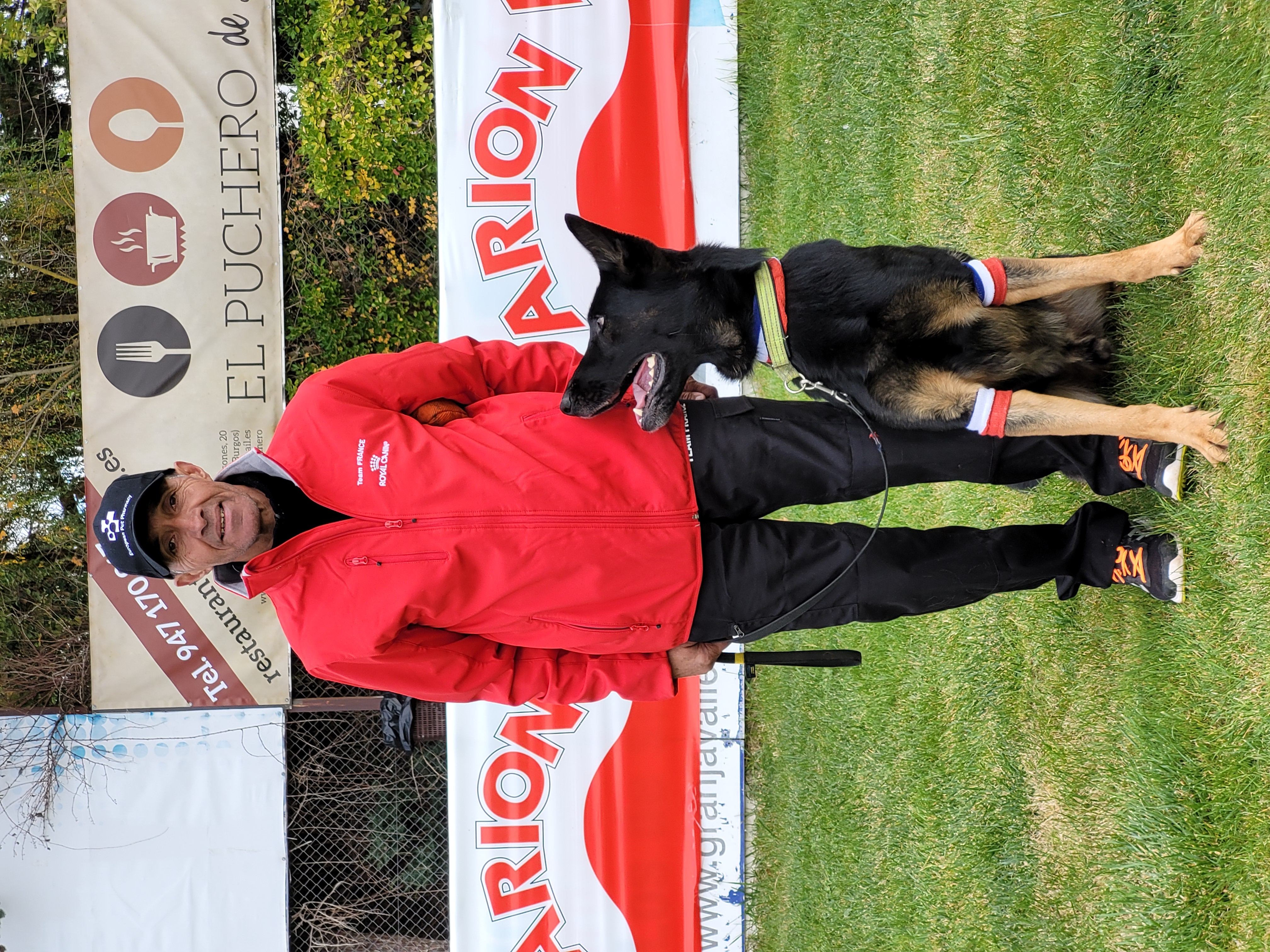 Photo de Jean-Bernard Flament avec Condor au Championnat du monde qui a lieu en République Tchèque en 2022